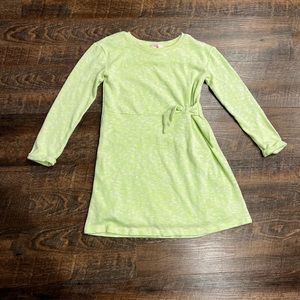 GB Girl’s Large Lime Knit Faux Wrap Dress